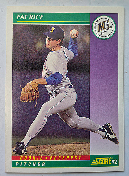 Rice Pat Seattle Mariners Pitcher #423 Rookie Prospect Score '92 Baseball Card
