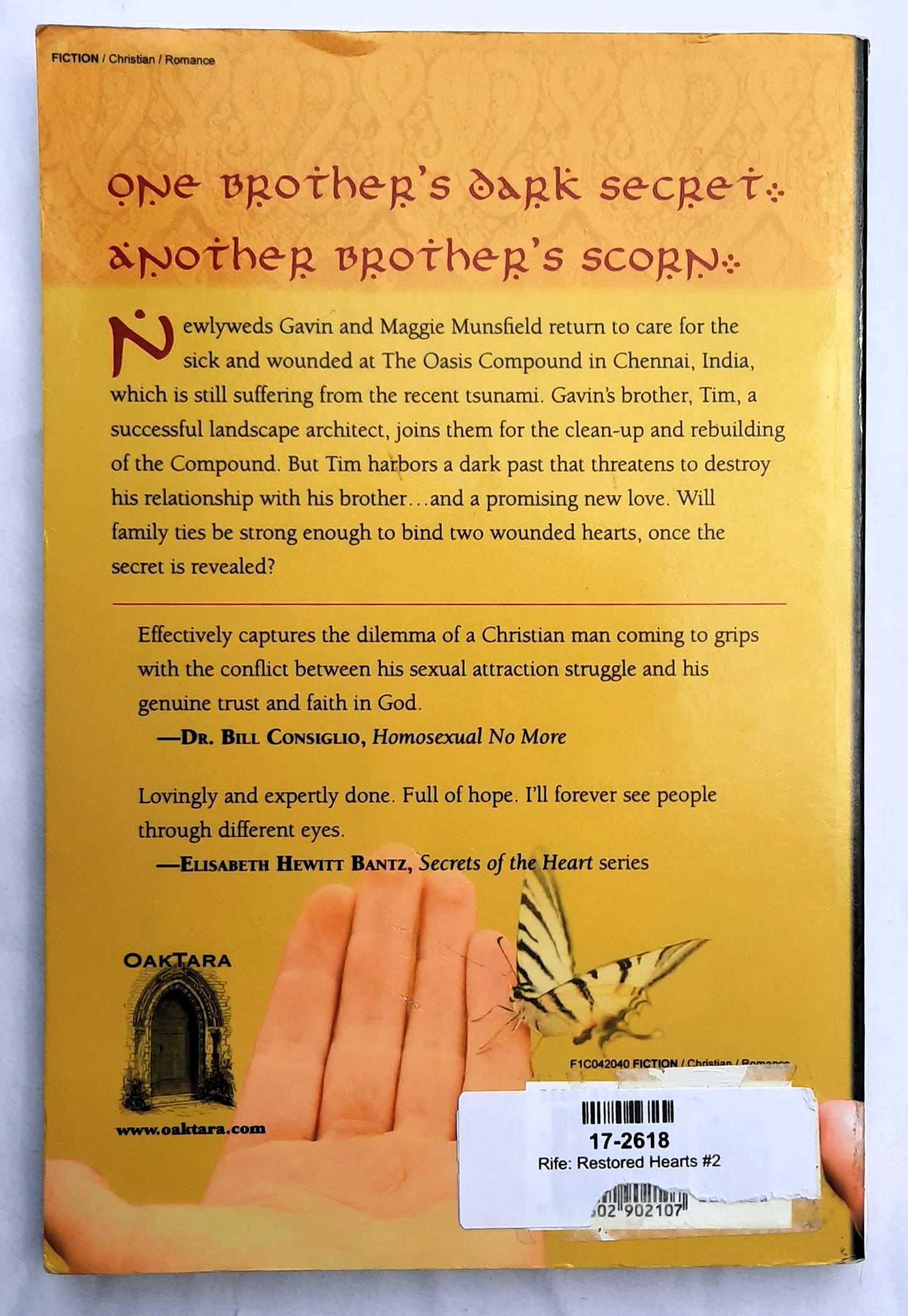 Restored Hearts #2 by Eileen Hinkle Rife (Born for India, Very good, 2009, Pbk, 210 pages, OakTara)