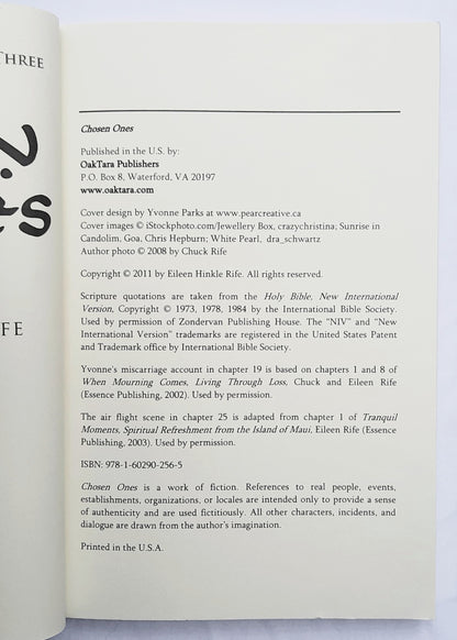 Chosen Ones #3 Eileen Hinkle Rife (Born for India, New, 2014, Pbk, 224 pages, OakTara)