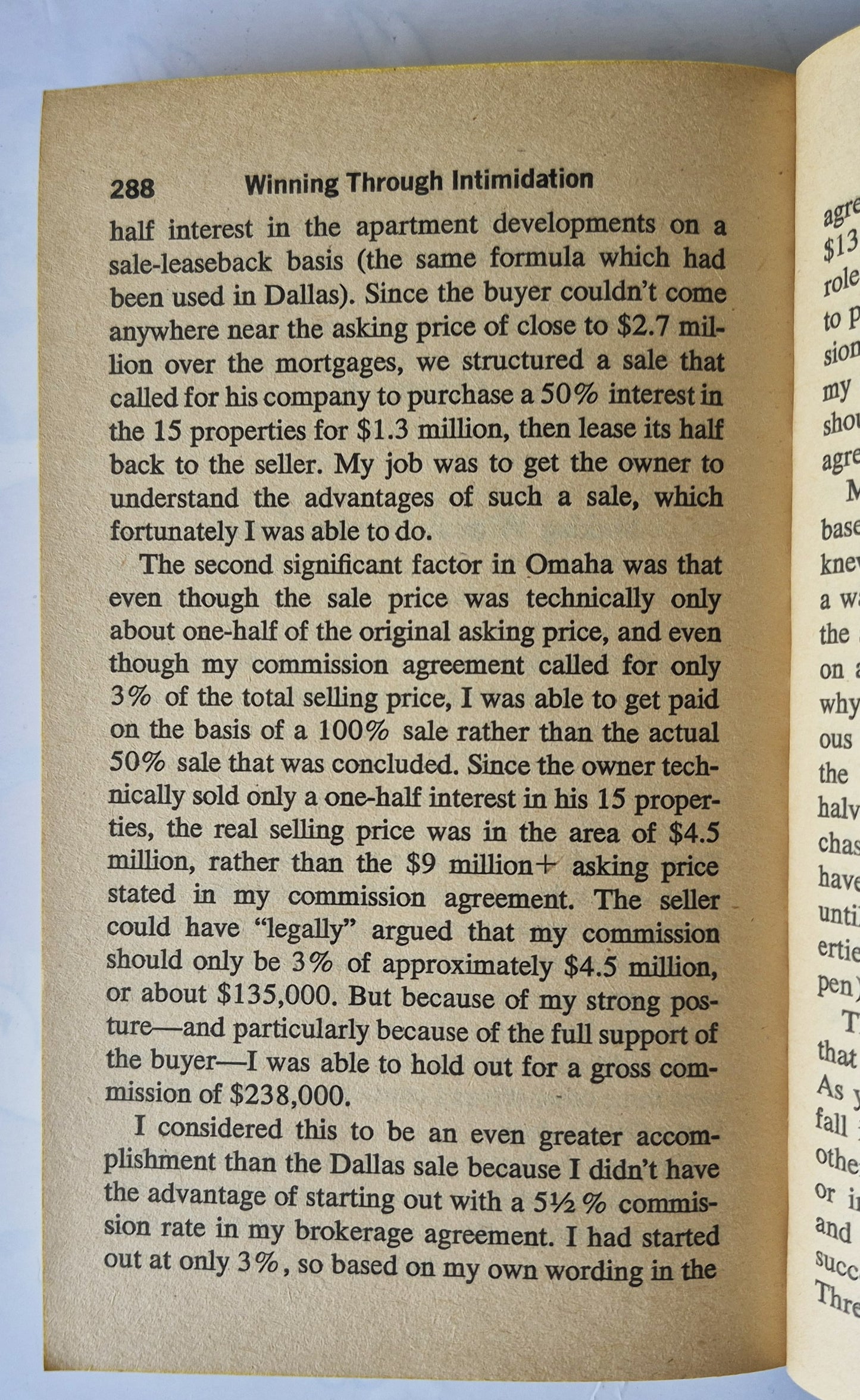 Winning Through Intimidation von Robert J. Ringer (Sehr gut, 1974, Taschenbuch, 304 Seiten, Fawcett Crest)