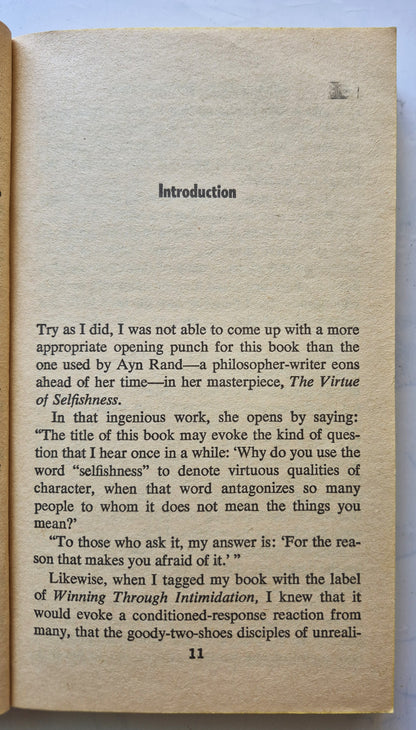 Winning Through Intimidation von Robert J. Ringer (Sehr gut, 1974, Taschenbuch, 304 Seiten, Fawcett Crest)
