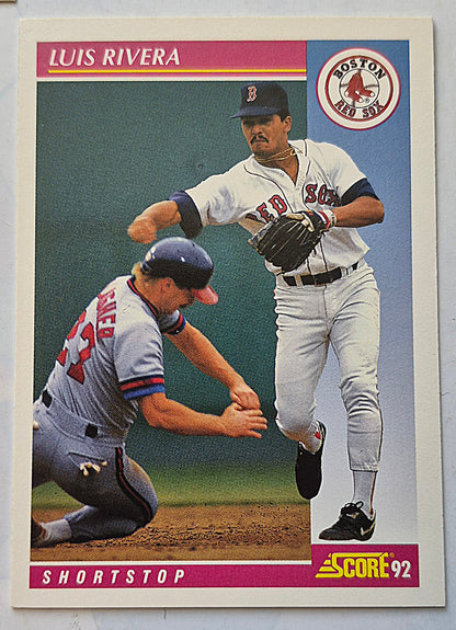 Rivera Luis Boston Red Sox Shortstop #159 Score '92 Baseball Card