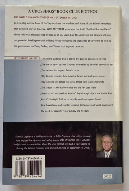 War on Terror: Unfolding Bible Prophecy by Grant R. Jeffrey (Very good, 2002, Hc, 236 pgs, Frontier Research Pub.)