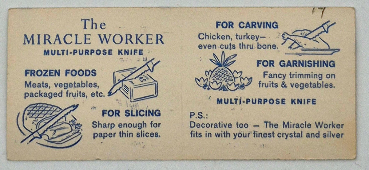 Juego de Cubertería de Cuchillo y Tenedor Regent Cutlery Sheffield "The Miracle Worker" (Muy buen estado, años 60)