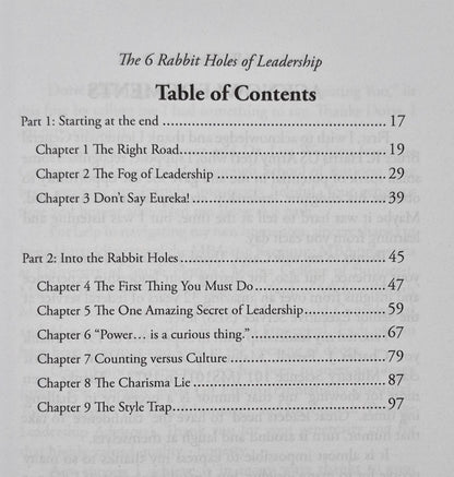 6 Rabbit Holes of Leadership: Six key ways you are unknowingly killing your business & career by K. W. Wrede (Very good, 2016, Pbk, 111 pgs, Leadership LLC)
