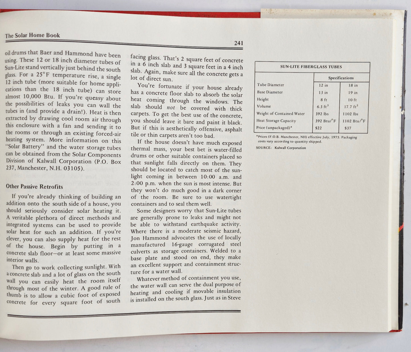 The Solar Home Book: Heating, Cooling, and Designing with the Sun by Bruce Anderson; Michael Riordan (Very Good, 1976, HC, 298 pgs, Cheshire Books)