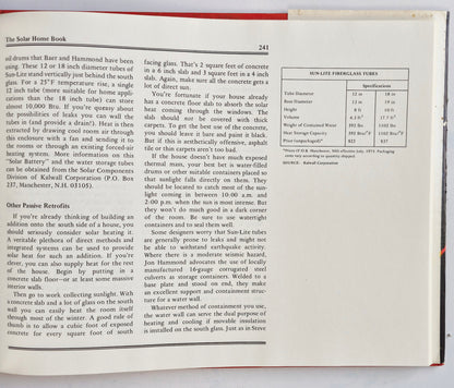 The Solar Home Book: Heating, Cooling, and Designing with the Sun by Bruce Anderson; Michael Riordan (Very Good, 1976, HC, 298 pgs, Cheshire Books)