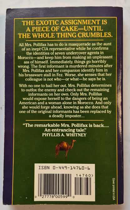 Mrs. Pollifax and the Whirling Dervish #9 by Dorothy Gilman -Good, 1991, Pbk, 211 pgs, Ballantine Books