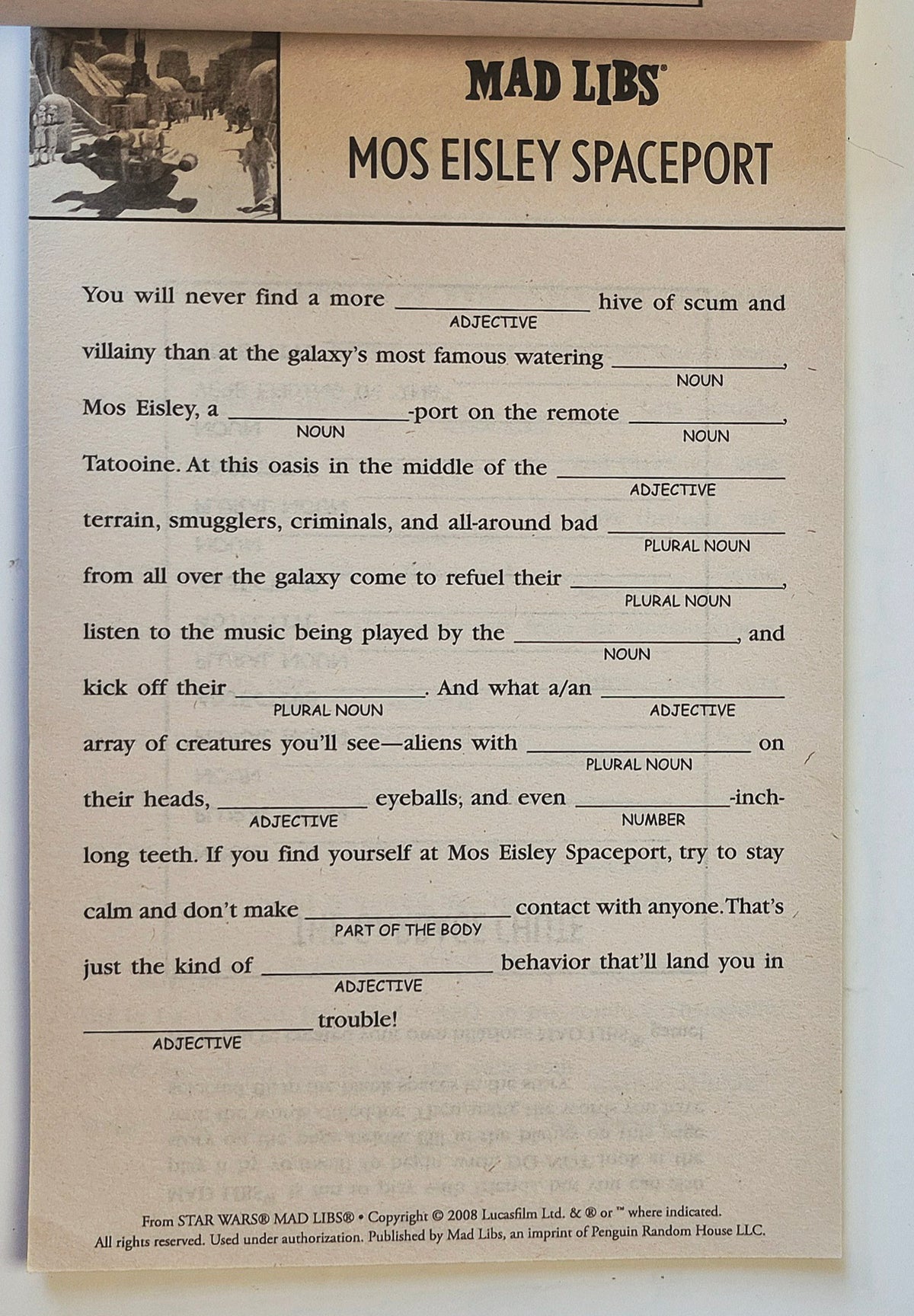 Star Wars Mad Libs Word Game by Roger Price; Leonard Stern (Like new, 2008, Pbk, 48 pgs, Mad Libs)