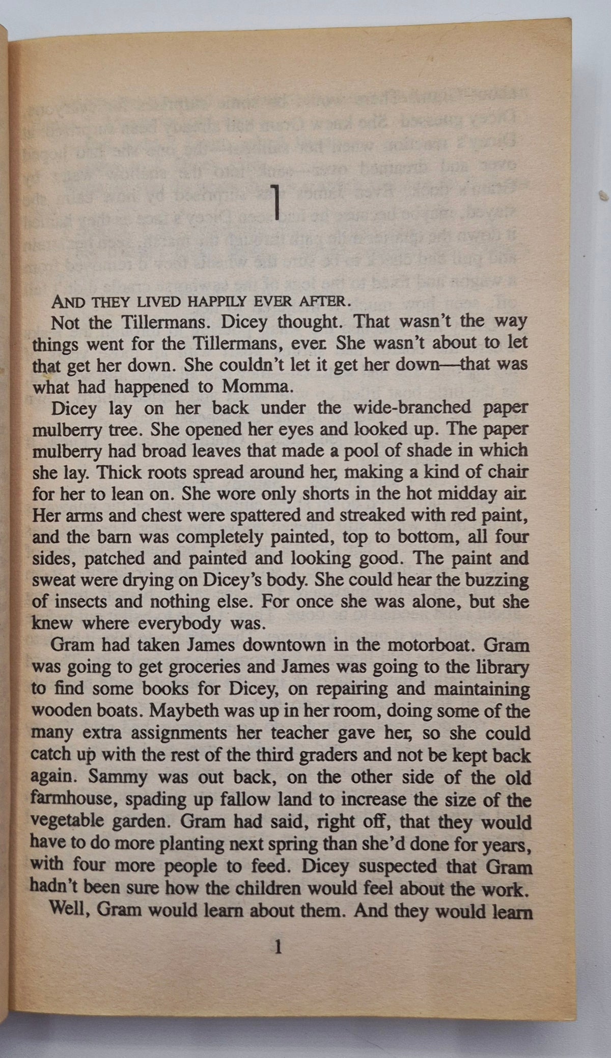 Dicey's Song by Cynthia Voight (The Tillermans #2, Good, 1984, Pbk, 211 pgs, Fawcett Juniper)