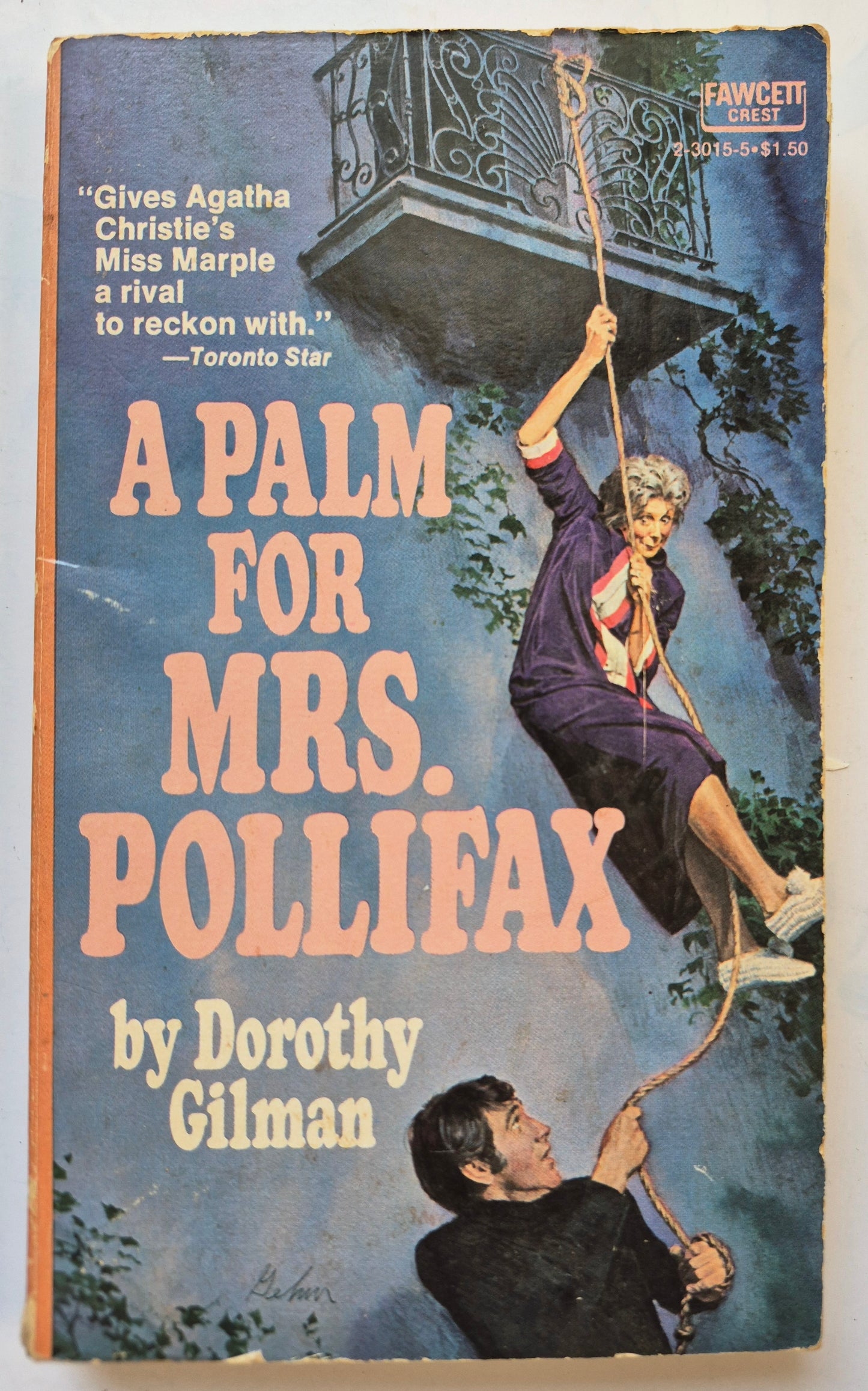 A Palm for Mrs. Pollifax #4 by Dorothy Gilman -Good, 1973, Pbk, 191 pgs, Fawcett Crest
