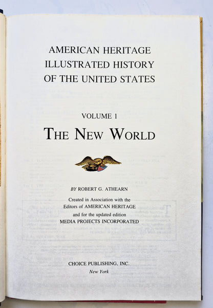 History of the United States: Vol. 1 The New World by Robert G. Athearn (Very good, 1988, HC, Choice Pub.)