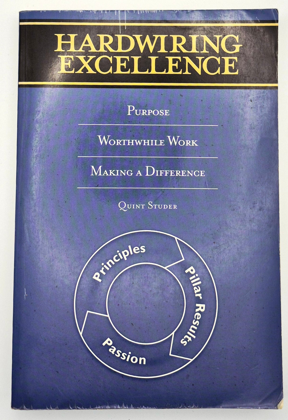 Hardwiring Excellence: Purpose, Worthwhile Work, Making a Difference by Quint Studer (Good, 2003, Pbk, 280 pgs, Fire Starter Pub)