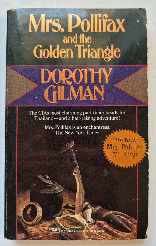 Mrs. Pollifax and the Golden Triangle #8 by Dorothy Gilman -Good, 1989, PBk, 199 pgs, Fawcett Crest