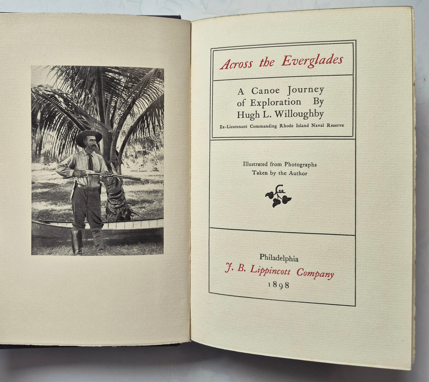 Across the Everglades: A Canoe Journey of Exploration by Hugh L. Willoughby (Very good, 1898, HC, 192 pgs, J.B. Lippincott)