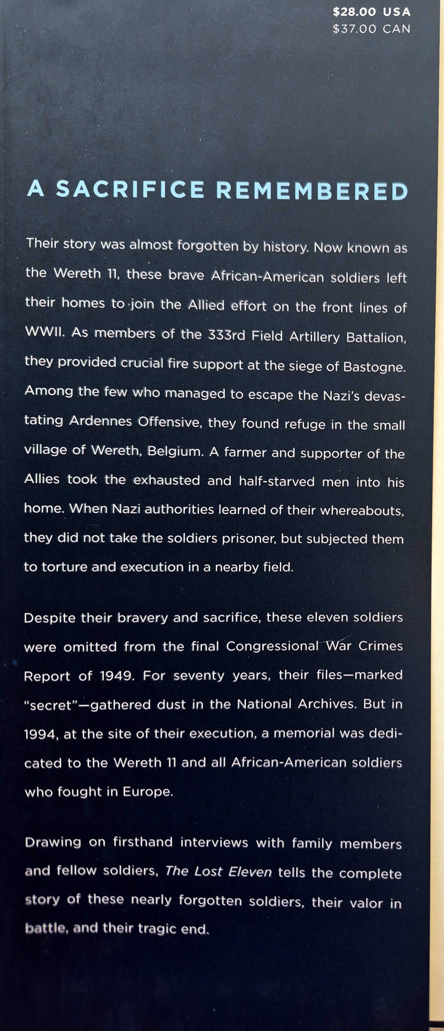 The Lost Eleven: The Forgotten Story of Black American Soldiers Brutally Massacred in World War II by Denise George; Robert Child (Like New, 2017, HC, 398 pgs, Caliber)