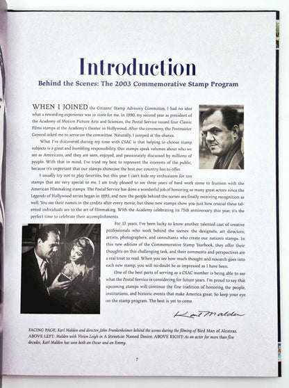 The 2003 Commemorative Stamp Yearbook by USPS (Like new, 64 pgs, HarperResource)