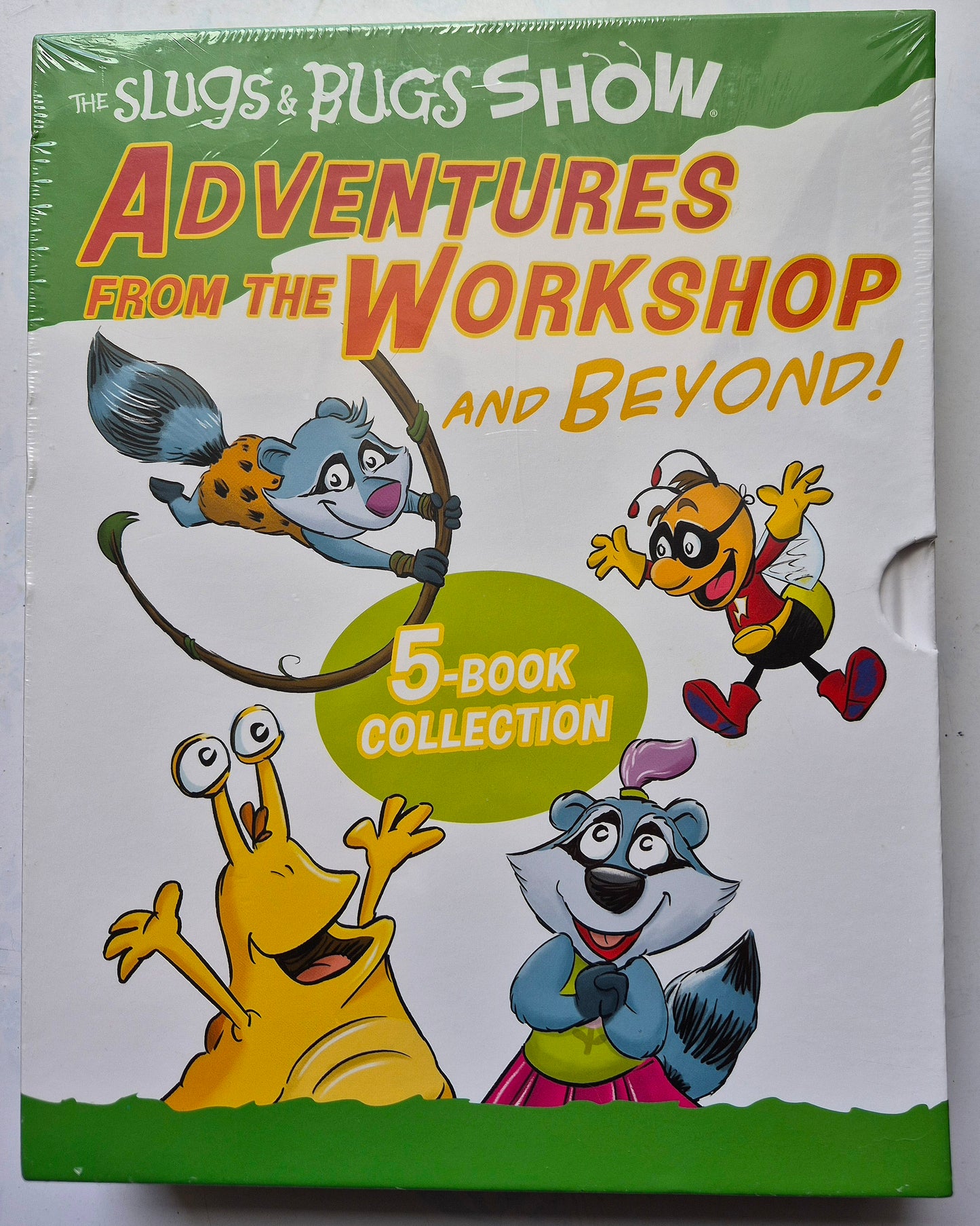The Slugs & Bugs Show: Adventures from the Workshop and Beyond! 5-Book Collection (New, 2020, HC, 32 pgs each, Brentwood Studios)