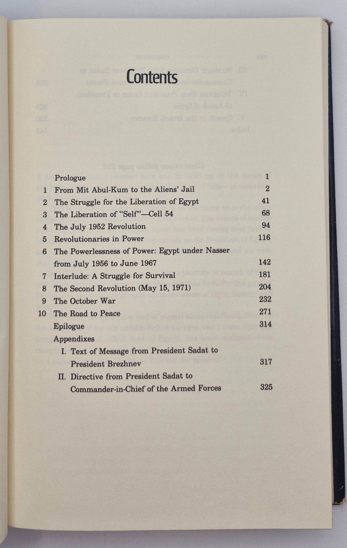 En busca de identidad por Anwar el-Sadat (Bueno, 1978, Primera edición, Tapa dura, 360 páginas, Harper & Row)