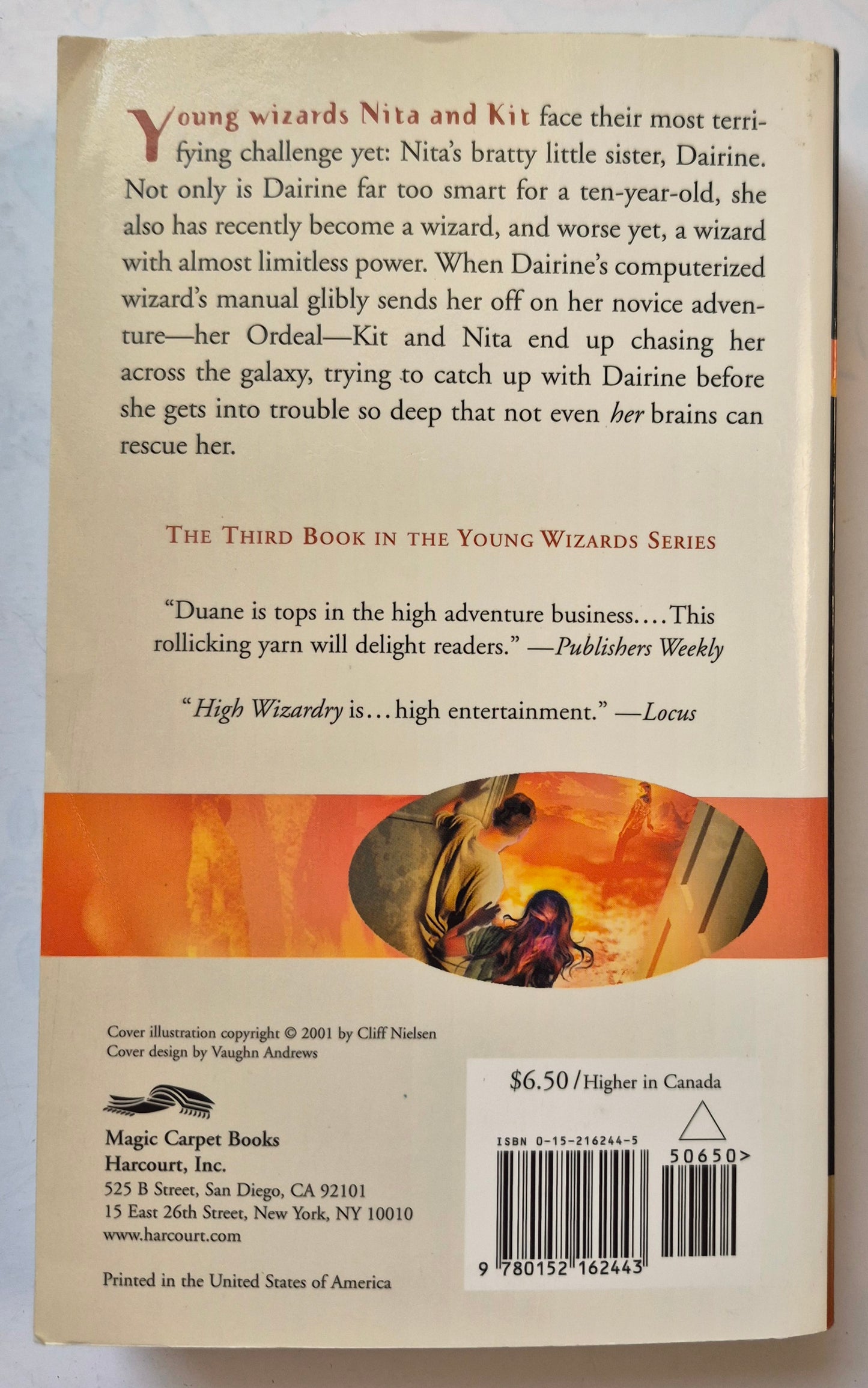 High Wizardry #3 by Diane Duane -Very good, 2001, Pbk, 353 pgs, Magic Carpet Books