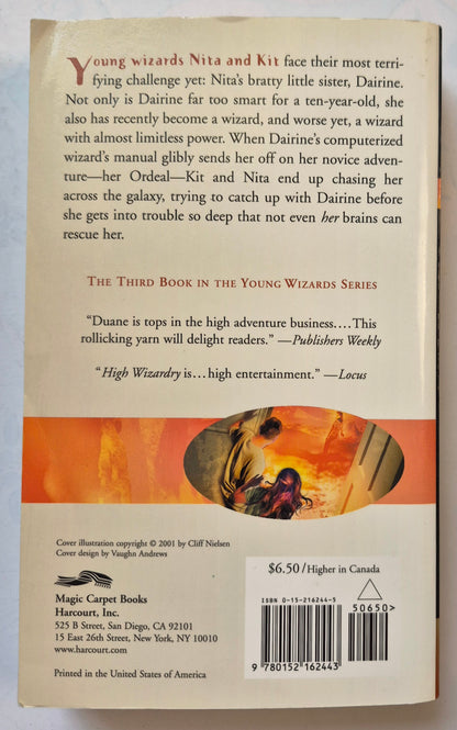 High Wizardry #3 by Diane Duane -Very good, 2001, Pbk, 353 pgs, Magic Carpet Books