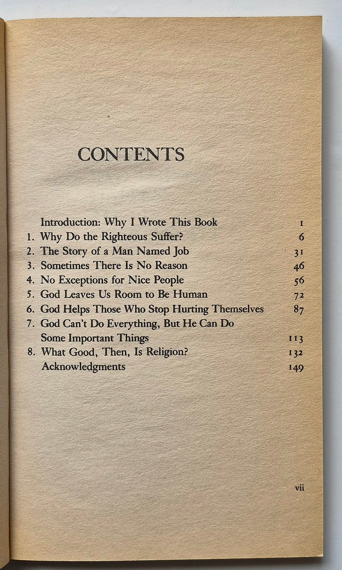 When Bad Things Happen to Good People by Harold S. Kushner (Very good, 1983, Pbk, 149 pgs, Avon)