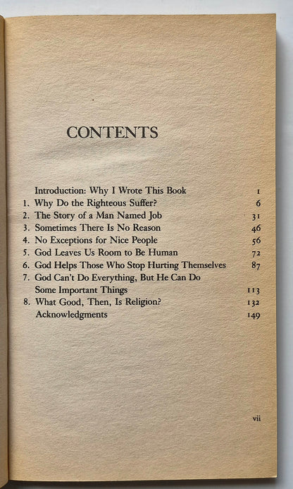 When Bad Things Happen to Good People by Harold S. Kushner (Very good, 1983, Pbk, 149 pgs, Avon)
