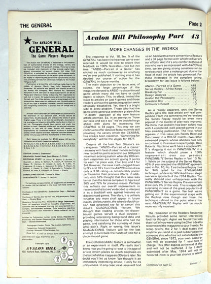 The Avalon Hill General Mar-Apr 1974 Vol. 10 No 6 Guadalcanal: The Campaign, the Island, the Game