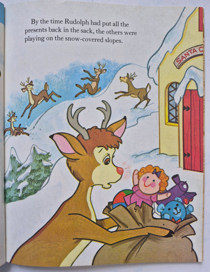 Rudolph the Red-Nosed Reindeer Shines Again by Robert L. May (Very good, 1982, HC, 24 pgs, Golden Books)