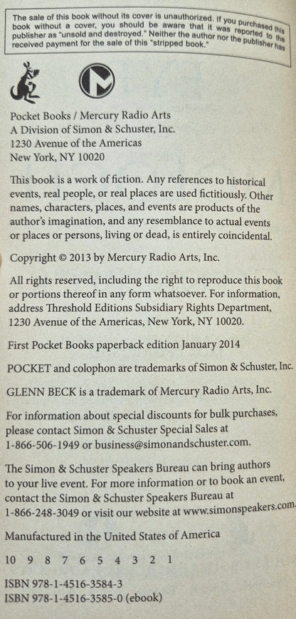 The Eye of Molech by Glenn Beck -Overton Window #2, Very good, 2014, Pbk, 465 pgs, Simon and Schuster