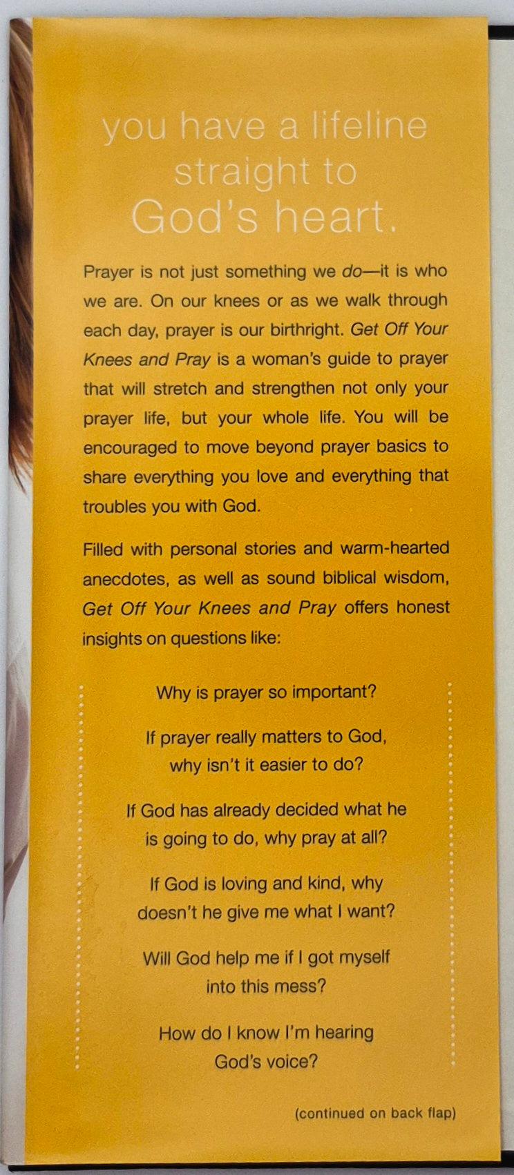 Get Off Your Knees & Pray by Sheila Walsh (Very Good, 2008, HC, 225 pgs, Thomas Nelson)
