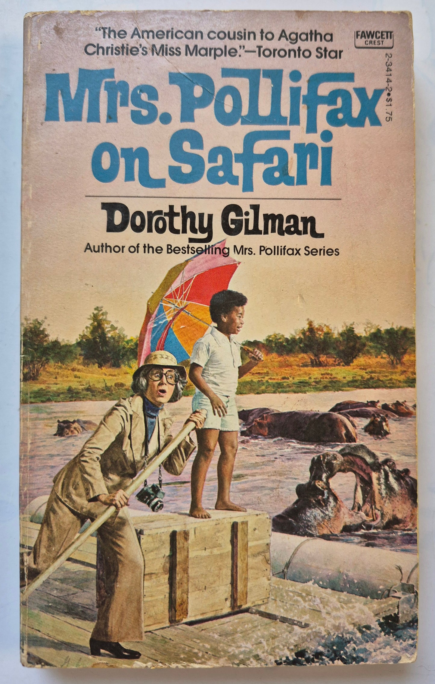 Mrs. Pollifax on Safari #5 by Dorothy Gilman -Good, 1977, Pbk, 223 pgs, Fawcett Crest