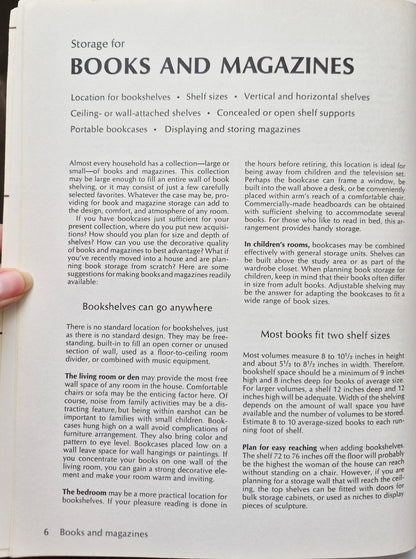 Sunset Ideas for Storage editor David E. Clark (Very Good, 1973, Pbk, 128 pgs, Lane Magazine & Book Co)