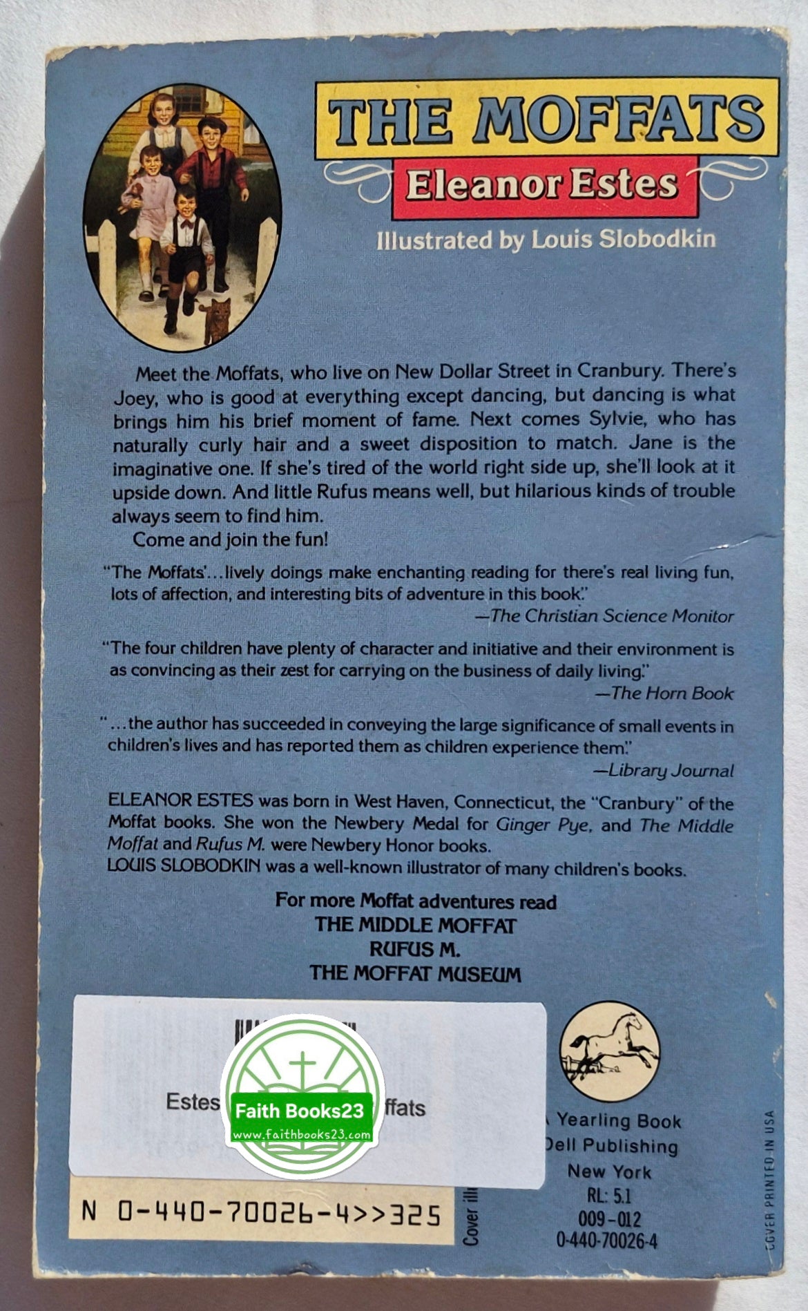 The Moffats von Eleanor Estes (Gut, 1989, Taschenbuch, 261 Seiten, Dell Yearling)