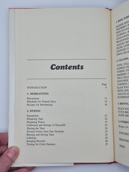 Ancient Dyes for Modern Weavers: 125 Recipes for Dyeing Yarns and Fabrics by Palmy Weigle (Very good, 1974, HC, 128 pgs, Watson-Guptill Pub.)
