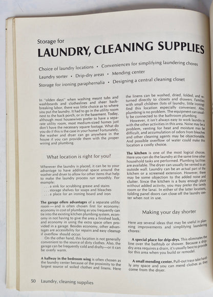 Sunset Ideas for Storage editor David E. Clark (Very Good, 1973, Pbk, 128 pgs, Lane Magazine & Book Co)