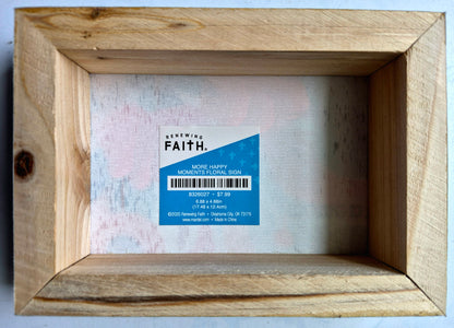 More Happy Moments Floral Wall Shelf Sign by Renewing Faith (New, 2020, 6.88 x 4.88 inch, Canvas & Wood)