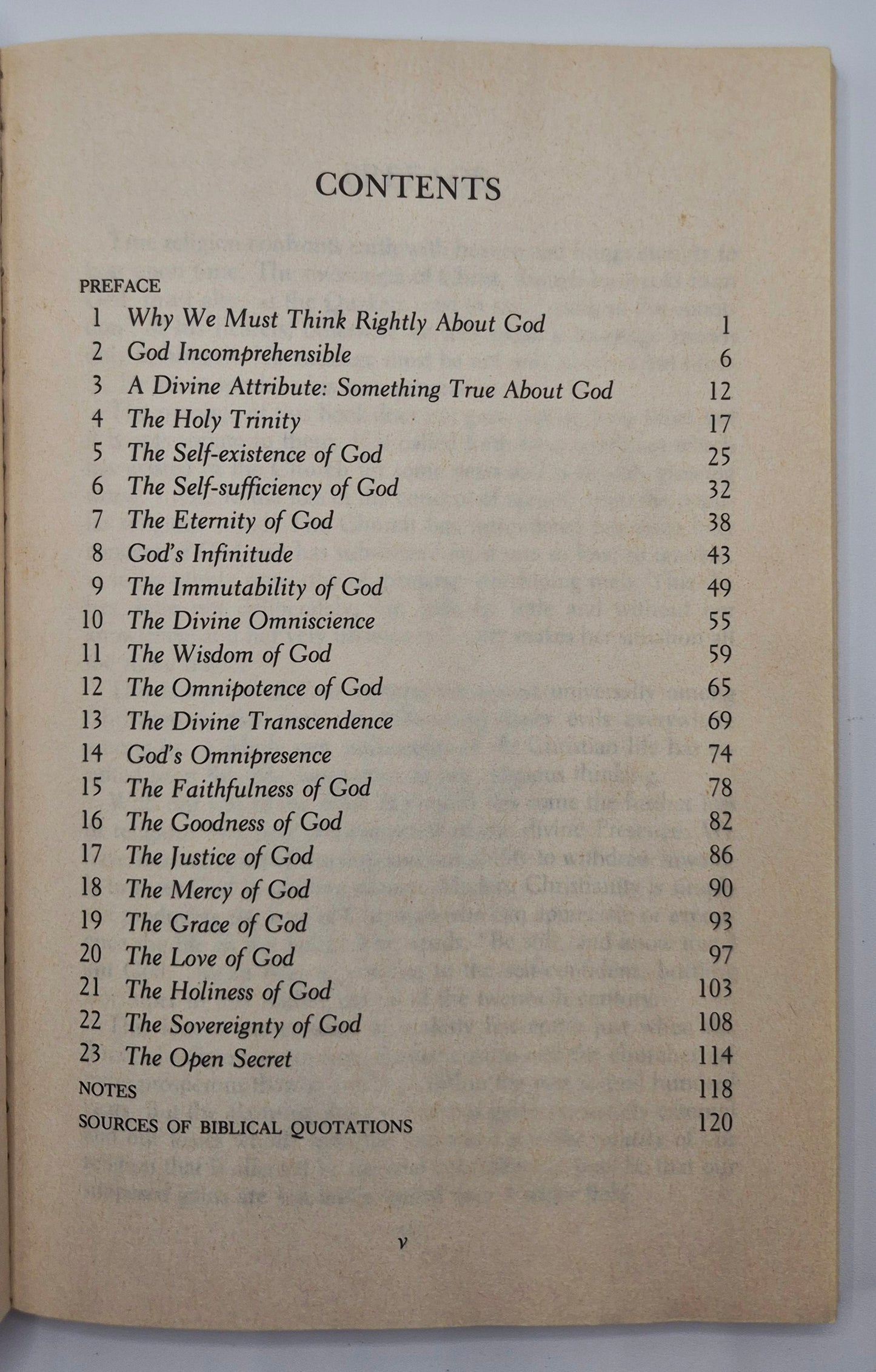 The Knowledge of the Holy by A. W. Tozer (Very Good, 1978, Pbk, 120 pgs, HarperOne)