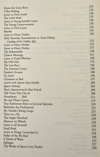 An Honest Angler: The Best of Sparse Grey Hackle editor Patricia Sherwood (Very good, 1998, HC, 260 pgs, The Lyons Press)