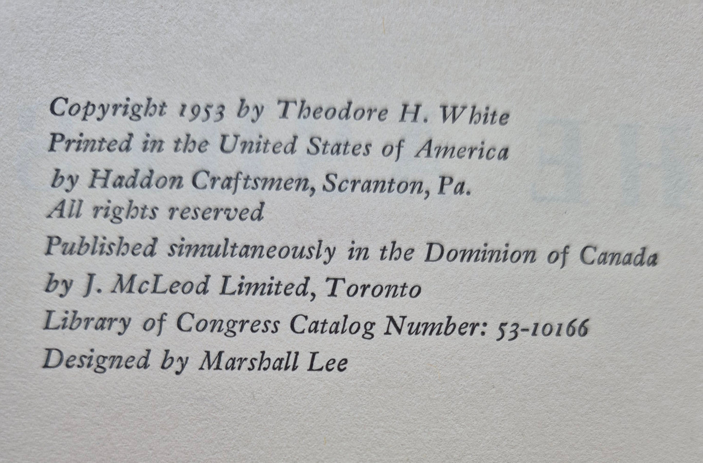 Fire in the Ashes by Theodore H. White -Good, 1953, HC, 405 pgs, William Sloane Assc.