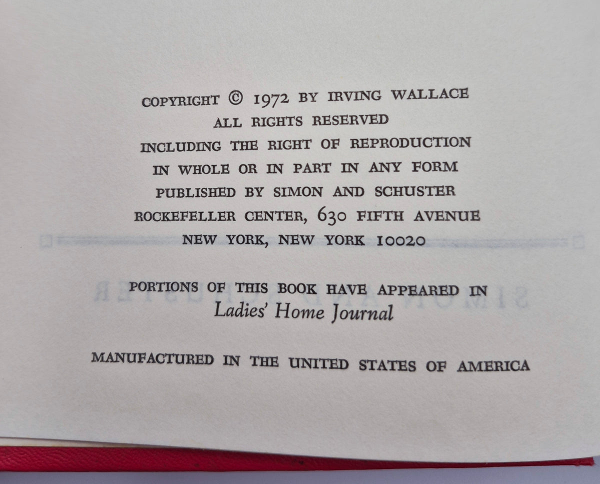 The Word by Irving Wallace (Good, 1972, HC, 568 pgs, Simon & Schuster)