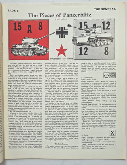 The Avalon Hill General Nov-Dec 1974 Vol. 11, No. 4 The Pieces of Panzerblitz