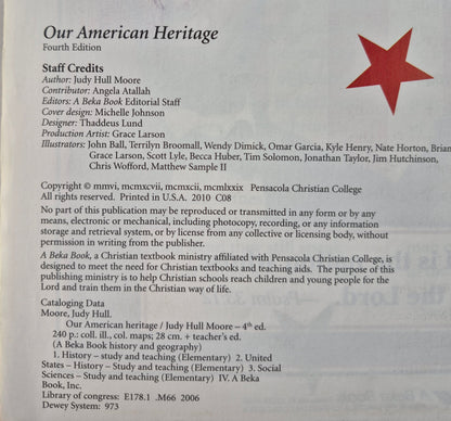 Abeka Our American Heritage Grade 3 Lehrbuch 4. Auflage (Gut, 2006, Taschenbuch, 246 S.)