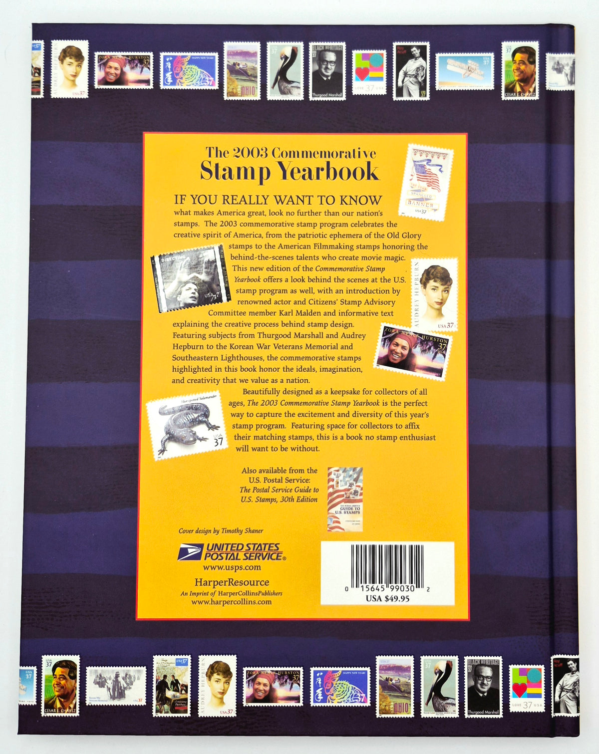 The 2003 Commemorative Stamp Yearbook by USPS (Like new, 64 pgs, HarperResource)