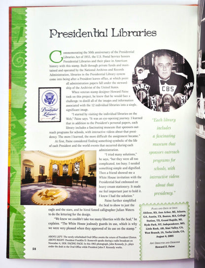 The 2005 Commemorative Stamp Yearbook by USPS (Like New, 64 pgs, HarperResource)