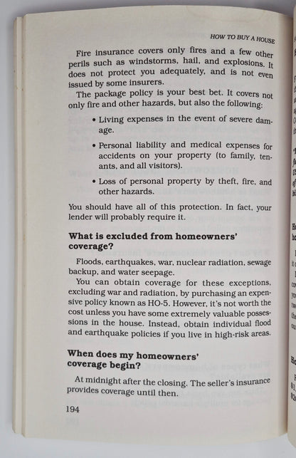 How to Buy a House by Cyrus A. Yoakam (Very Good, 1988, Pbk, 215 pgs, Stackpole Books)