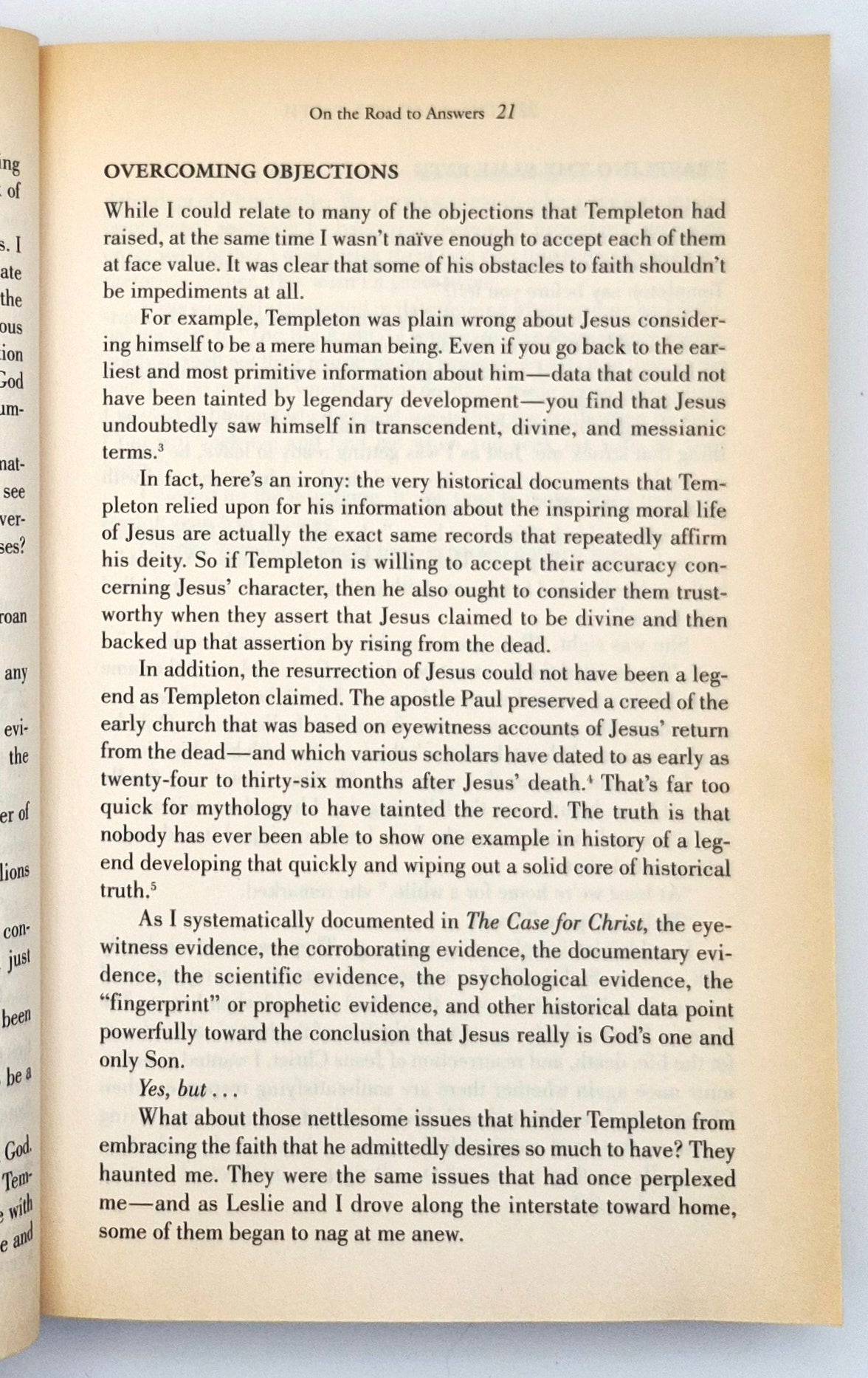 The Case for Faith: A Journalist Investigates the Toughest Objections to Christianity by Lee Strobel (Good, 1998, Pbk, 300 pgs, Zondervan)