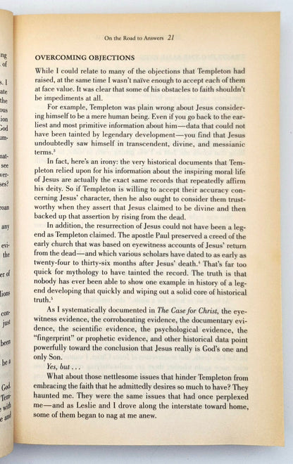 The Case for Faith: A Journalist Investigates the Toughest Objections to Christianity by Lee Strobel (Good, 1998, Pbk, 300 pgs, Zondervan)