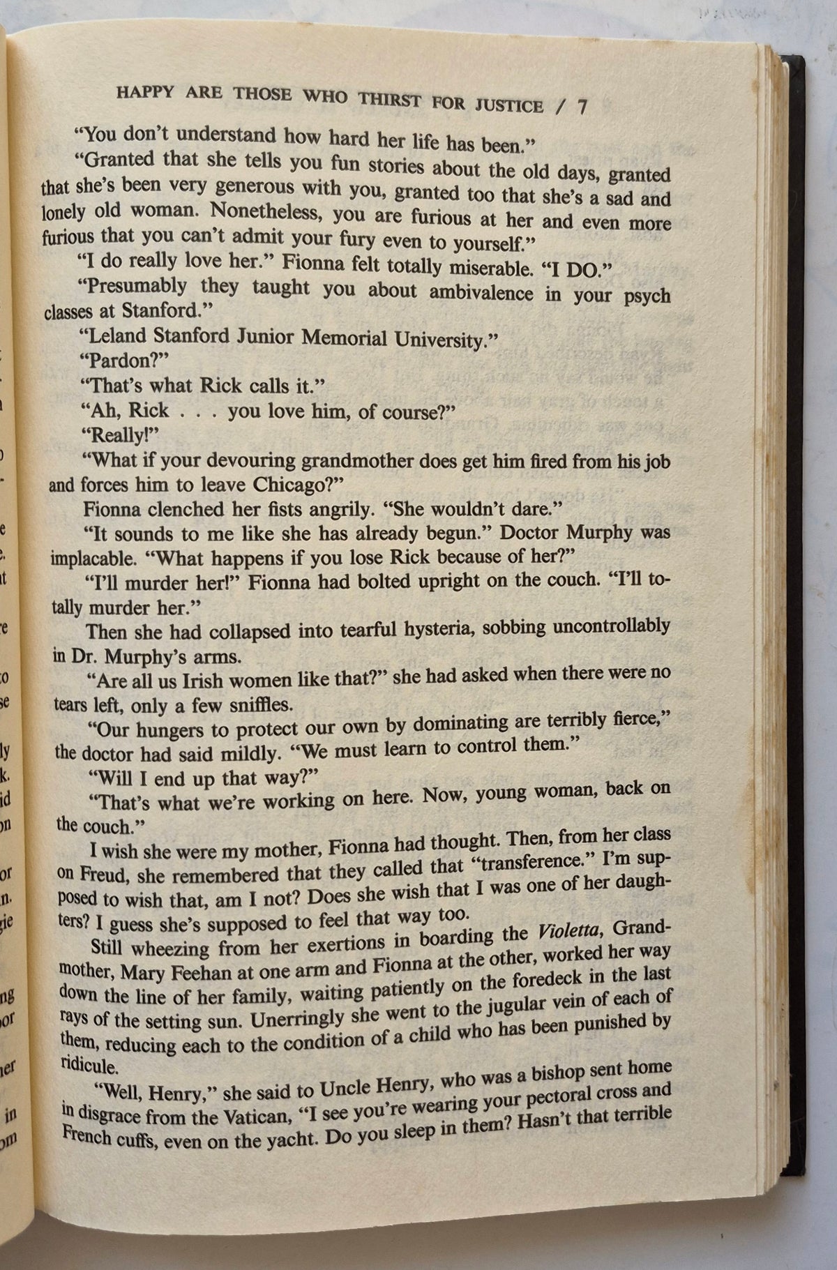 Happy Are Those Who Thirst for Justice by Andrew M. Greeley (Good, 1987, HC, 238 pgs, The Mysterious Press)
