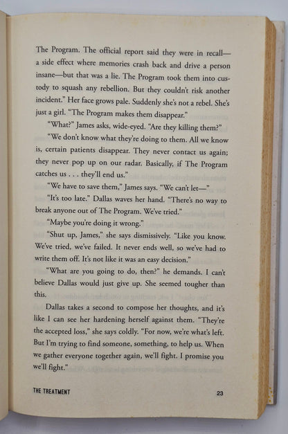 The Treatment by Suzanne Young (The Program #2, Very good, 2014, HC, 344 pgs, Simon Pulse)